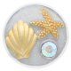 (image for) Snap Jewelry Enamel - Shell & Star Fish in Gold-Tones