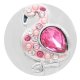 (image for) Snap Jewelry Rhinestone - Flamingo Pink