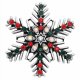 (image for) Snap Jewelry Rhinestone - Christmas Snowflake Red Green & AB