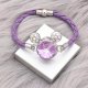 (image for) Snap Jewelry Rhinestone Mickey Mouse Shape Faceted Lavender