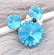 (image for) Snap Jewelry Rhinestone Minnie Mouse Shape Faceted Blue Topaz