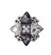 (image for) Snap Jewelry CZ - Grey Color Trillion & Marquise shaped Crystal