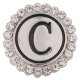 (image for) Snap Jewelry Alphabet Letter C - Metal Rhinestones