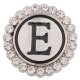 (image for) Snap Jewelry Alphabet Letter E - Metal Rhinestones