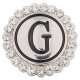(image for) Snap Jewelry Alphabet Letter G - Metal Rhinestones