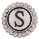 (image for) Snap Jewelry Alphabet Letter S - Metal Rhinestones