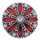 (image for) Snap Jewelry Rhinestone - Clear Stones & Red Enamel