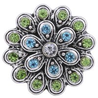 (image for) Snap Jewelry Rhinestone - Flower Lt Blue & Lt. Green