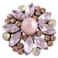 (image for) Snap Jewelry Stone - Rhinestone Shades of Pink