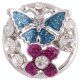 (image for) Snap Jewelry Rhinestone - Enamel Pastel Bouquet & Butterfly