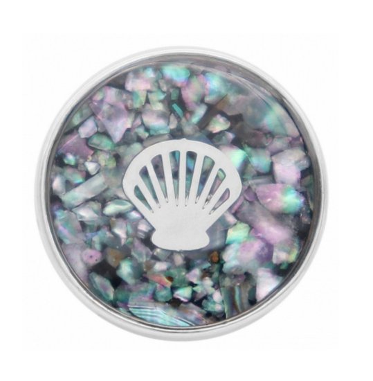(image for) Snap Jewelry Abalone - Abalone Shell Blue - Click Image to Close