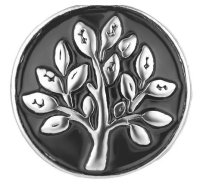 (image for) Snap Jewelry Enamel - Tree of Life - Black & Silver