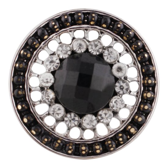 (image for) Snap Jewelry Rhinestone - Black & Clear - Click Image to Close