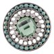 (image for) Snap Jewelry Rhinestone - Antique Light Green Center
