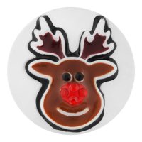(image for) Snap Jewelry Enamel Christmas Holiday Reindeer Red Nose