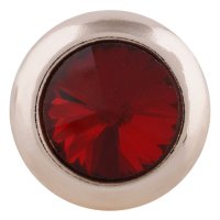 (image for) Snap Jewelry Rhinestone Rose Gold Stud - Garnet Dark Red