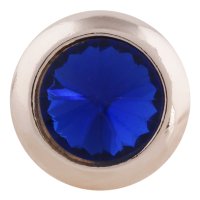 (image for) Snap Jewelry Rhinestone Rose Gold Stud - Dark Blue