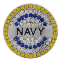 (image for) Snap Jewelry Rhinestone - Military Navy