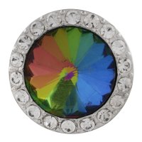 (image for) Snap Jewelry Rhinestone - Mystic Topaz Heart & Clear Halo