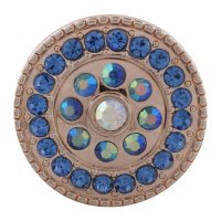 (image for) Snap Jewelry Rhinestone Halo Dark Blue, Dark Blue AB & AB on RG