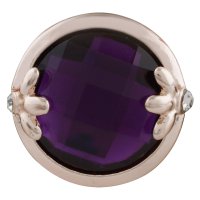 (image for) Snap Jewelry Rhinestone Rose Gold-Tone Designer Dark Purple