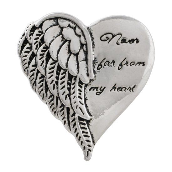 (image for) Snap Jewelry Metal - Never Far From My Heart Angel Wing - Click Image to Close