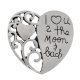 (image for) Snap Jewelry Metal Inscribed I Heart U 2 the Moon & back