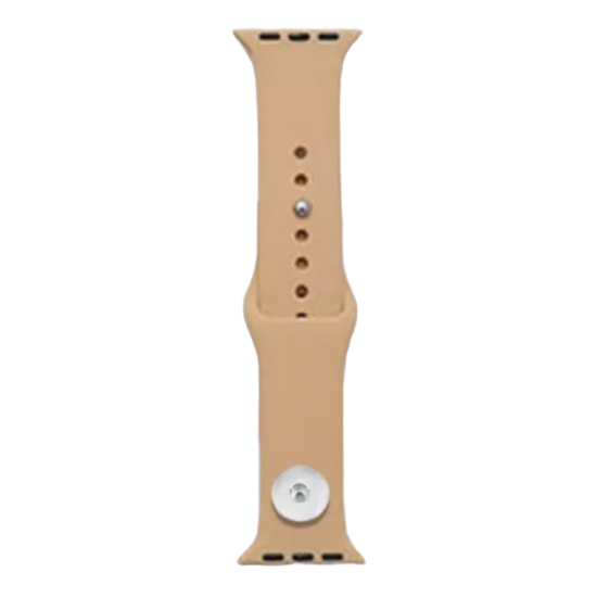 (image for) Snap Jewelry Walnut Tan Silicone Wristband 38/40mm fits iWatch - Click Image to Close