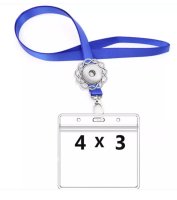 (image for) Snap Jewelry Blue Lanyard fits 18-20mm Ginger Charms ID Badge