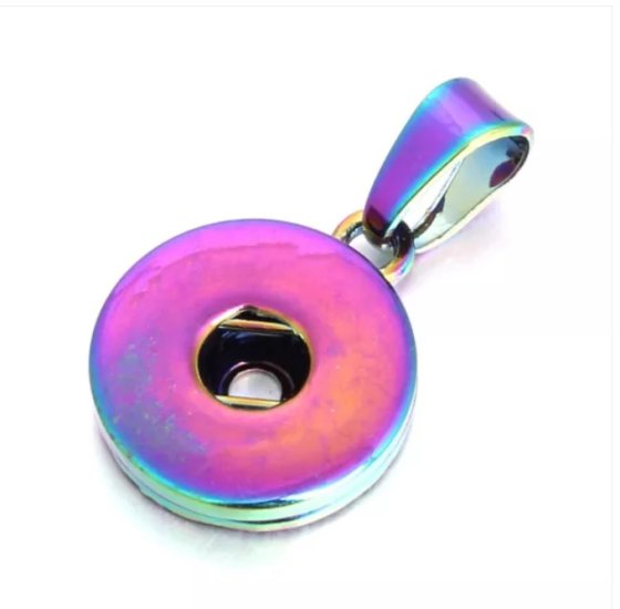 (image for) Snap Plain Rainbow Pendant fits 18-20mm Ginger Style Charms - Click Image to Close