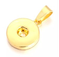 (image for) Snap Jewelry Plain Gold Plated Pendant Fits 18-20mm Ginger Snaps