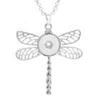 (image for) Snap Jewelry Dragonfly Necklace 28" Rolo Chain fits18-20mm