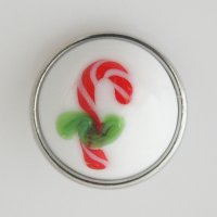 (image for) Snap Jewelry Glass - Holiday Candy Cane