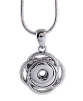 (image for) Mini Snap 12mm - Necklace Open Swirl 18"+3"