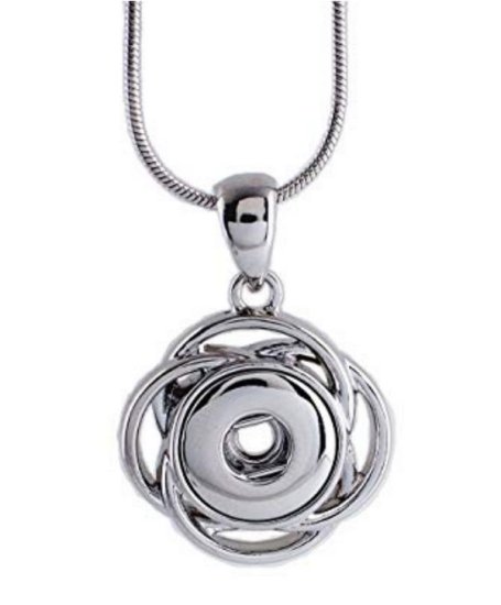 (image for) Mini Snap 12mm - Necklace Open Swirl 18"+3" - Click Image to Close