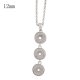 (image for) Mini 12mm Snap Jewelry Necklace Set Triple Drop