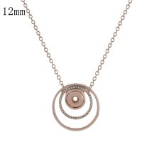 (image for) Mini Snap 12mm Jewelry Necklace Rose Gold-Tone Designer Halo
