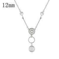 (image for) Mini Snap 12mm - Necklace & Pendant Drop Clear Crystals