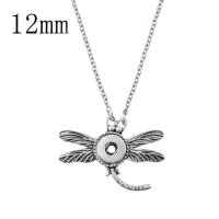 (image for) Mini Snap 12mm Dragonfly Necklace 18"+2"