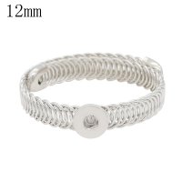 (image for) Mini Snap 12mm - Bangle Wire Wrap Silver Tone