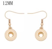 (image for) Mini Snap 12mm Earring Gold Tone French Hook Wire