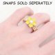 (image for) Mini Snap 12mm - Ring - Stretch Elastic Gold Tone