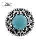 (image for) Mini 12mm Snap Jewelry Stone Turquoise & Rhinestone Scroll