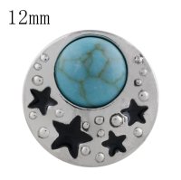 (image for) Mini 12mm Gemstone Turquoise Moon & Stars