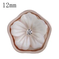 (image for) Mini Snap 12mm - Pearl Flower in Rose Gold