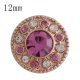 (image for) Mini 12mm Snap Jewelry Rose Gold Pink & Clear Crystal fits Petite Ginger Charm