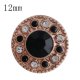 (image for) Mini 12mm Snap Jewelry Rose Gold Black & Clear Halo fits Petite Ginger Charm