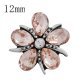 (image for) Snap Jewelry Mini 12mm Rhinestone Beige Flower fits Petite Ginger Snaps