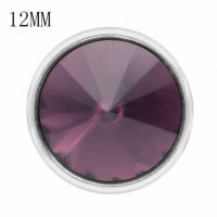 (image for) Mini Snap Jewelry Dark Purple Rhinestone Stud fits 12mm Petite Ginger Charms