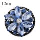 (image for) Mini Snap 12mm - Rhinestone Flower Shades of Blue